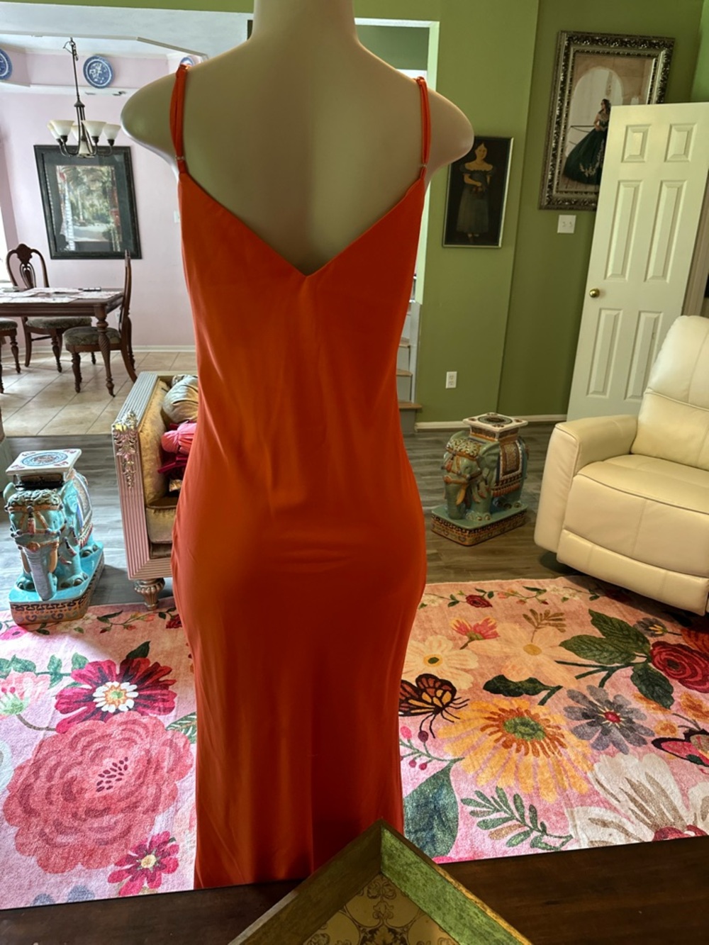 Chic Asymmetrical Red Dress - Picture 9 of 9